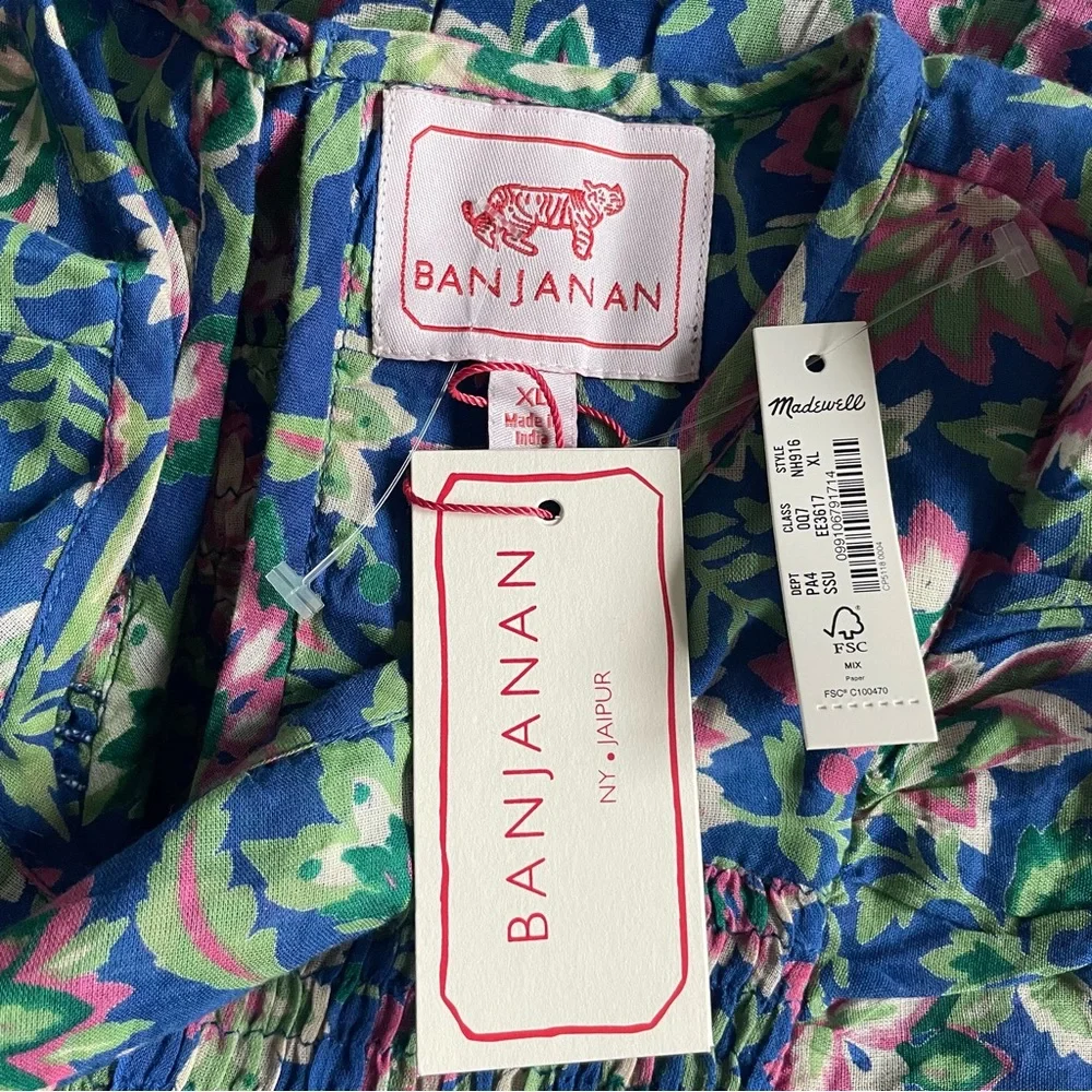 New! Banjanan Iris Dress In Poppy Mallow Surf blue NWT 30637_8